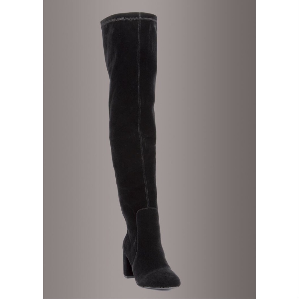 At Ease Lush Velvet Over The Knee Boot - Picture 4 of 5